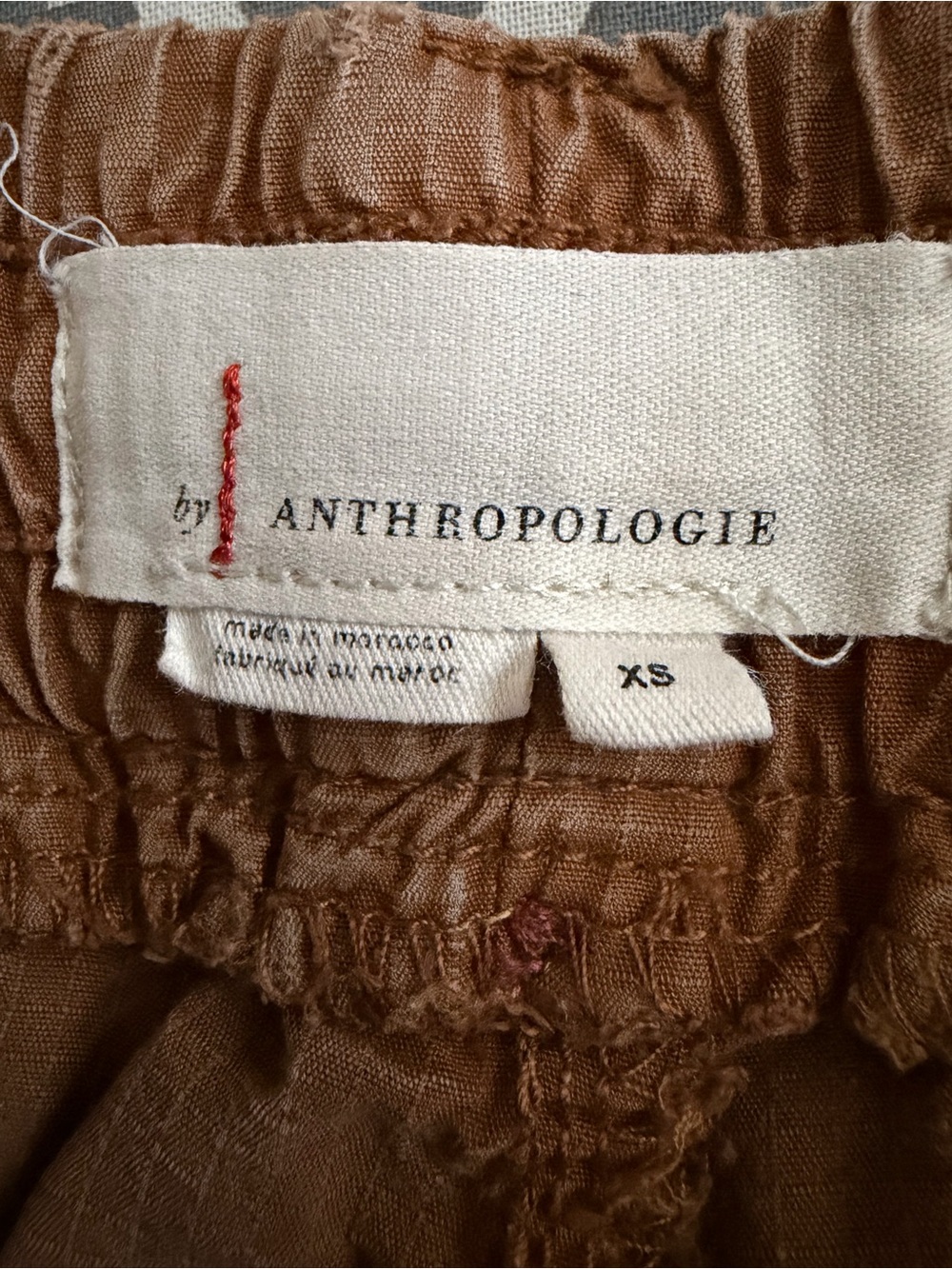 ANTHROPOLOGIE Byron Tobacco Brown Utility Joggers Pants + Embroidery Size XS - Picture 8 of 10